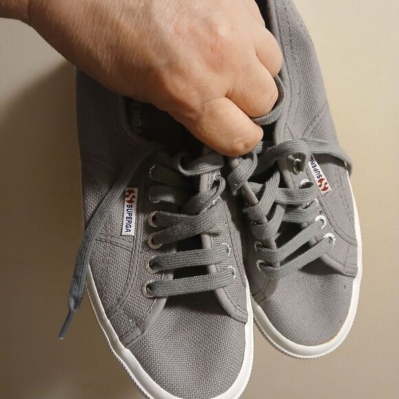 Superga Gray Sneakers Classic Canvas Design Sz.39.5 /8.5-9 - Picture 8 of 9